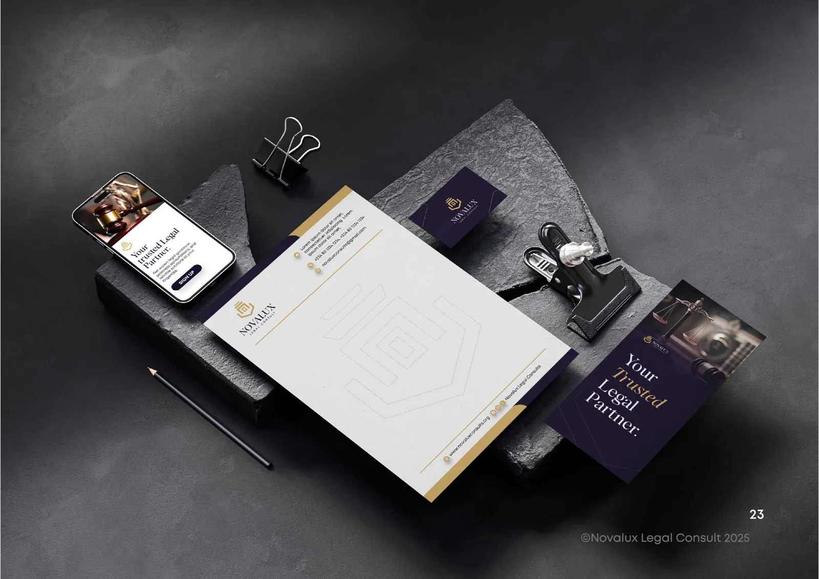 Corporate letterhead and professional paperwork styling guidelines.