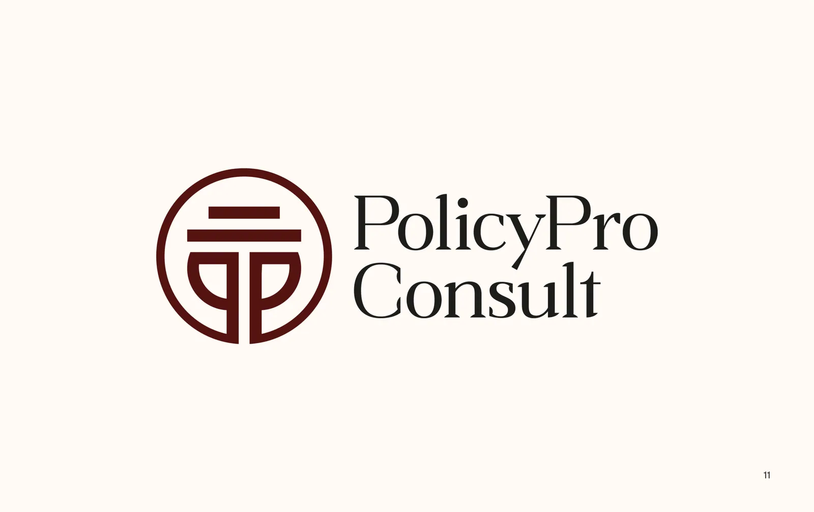 Structured presentation cards of Policy Pro Consult.